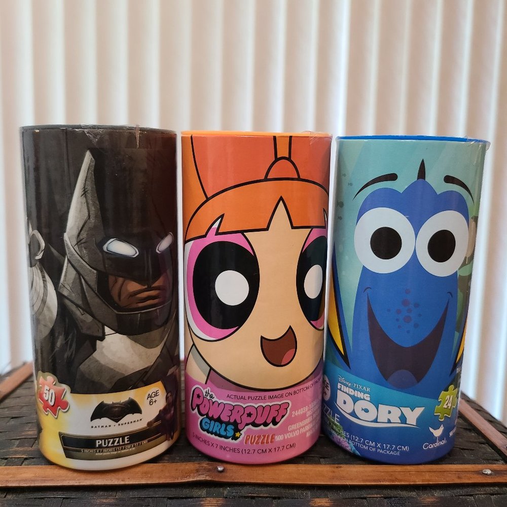 Powerpuff Girls Batman & Superman Finding Dory Jigsaw Puzzles Collectible Trio